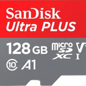 SanDisk - Ultra PLUS 128GB microSDXC UHS-I Memory Card