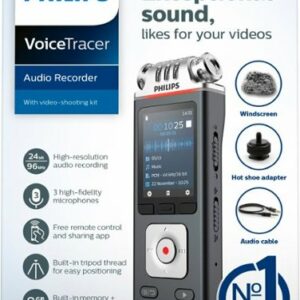 Philips - VoiceTracer DVT7110 Audio with Video Recorder - Silver