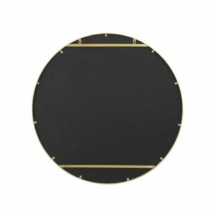 Walker Edison - Modern Minimalist Round Wall Mirror - Gold