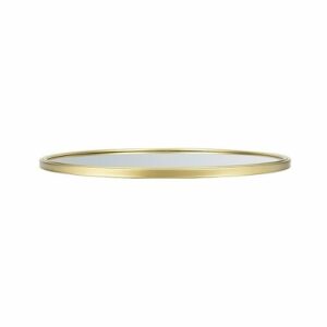 Walker Edison - Modern Minimalist Round Wall Mirror - Gold