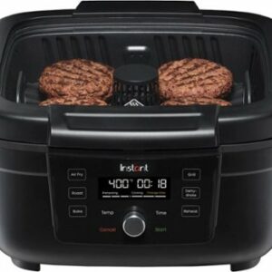 Instant Pot - 6-in-1 Smokeless Indoor Grill & Air Fryer with OdorErase Technology - Black