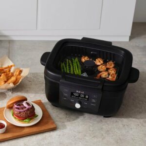 Instant Pot - 6-in-1 Smokeless Indoor Grill & Air Fryer with OdorErase Technology - Black