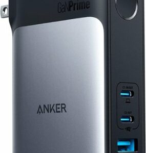 Anker - 733 10k mAh 2-in-1 Portable Battery with GaN and 65W Fast Wall charger for iPhone, Samsung, Tablets, and Laptops - Black