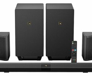 Nakamichi - Shockwafe 7.2.4Ch 1000W Soundbar System with Dual 8” Wireless Subwoofers, Dolby Atmos, eARC and SSE MAX - Black