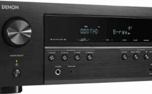 Denon - AVR-S570BT (70W X 5) 5.2-Ch. Bluetooth Capable 8K Ultra HD HDR Compatible AV Home Theater Receiver - Black