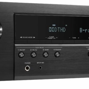 Denon - AVR-S570BT (70W X 5) 5.2-Ch. Bluetooth Capable 8K Ultra HD HDR Compatible AV Home Theater Receiver - Black