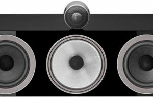 Bowers & Wilkins - 700 Series 3 Center Channel with 1" Tweeter On Top and Two 6.5" Bass Drivers (Each) - Gloss Black