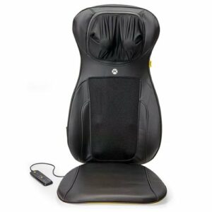 iHome - SHIATSUMASSAGE LOUNGER Deep Tissue Back Massager with Heat - Black/Yellow