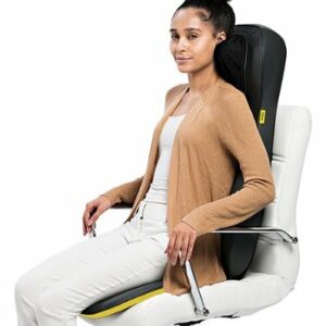 iHome - SHIATSUMASSAGE LOUNGER Deep Tissue Back Massager with Heat - Black/Yellow