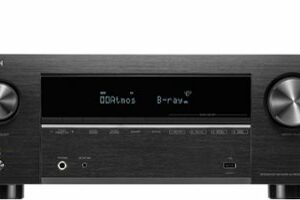 Denon - AVR-X3800H (105W X 9) 9.4-Ch. with HEOS and Dolby Atmos 8K Ultra HD  HDR Compatible AV Home Theater Receiver with Alexa - Black