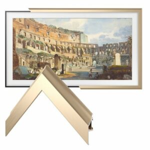 Deco TV Frames - Alloy Scoop Bezel for Samsung The Frame TV - 55" - Pale Gold