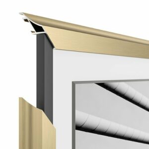 Deco TV Frames - Alloy Scoop Bezel for Samsung The Frame TV - 55" - Pale Gold