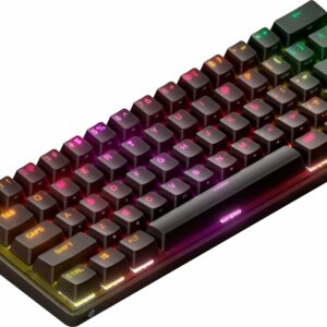 SteelSeries - Apex 9 Mini 60% Wired OptiPoint Adjustable Actuation Switch Gaming Keyboard with RGB Lighting - Black