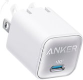 Anker - 511 (Nano 3) 30W Wall Charger  with USB-C GaN for iPhone 14/14 Pro/14 Pro Max/13 Pro/13 Pro Max, Galaxy, iPad - Aurora White