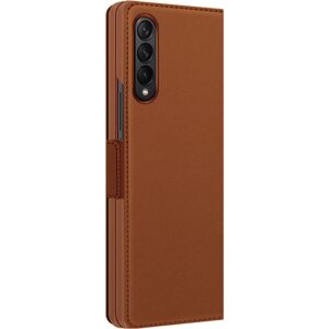 SaharaCase - Folio Wallet Case for Samsung Galaxy Z Fold4 - Brown