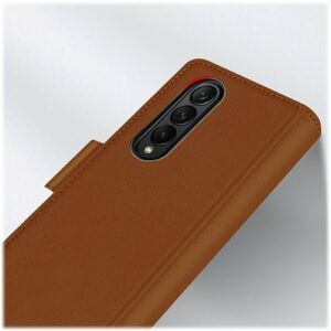 SaharaCase - Folio Wallet Case for Samsung Galaxy Z Fold4 - Brown