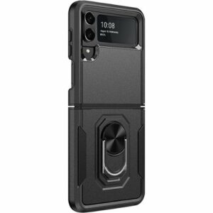 SaharaCase - Heavy Duty Kickstand Series Case for Samsung Galaxy Z Flip4 - Black