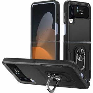 SaharaCase - Heavy Duty Kickstand Series Case for Samsung Galaxy Z Flip4 - Black