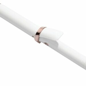 T3 - SinglePass Curl 1.25" Ceramic Long Barrel Curling and Wave Iron - White & Rose Gold