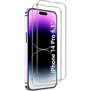 SaharaCase - ZeroDamage Ultra Strong+ Tempered Glass Screen Protector for Apple iPhone 14 Pro (2-Pack) - Clear