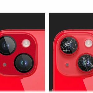 SaharaCase - ZeroDamage Camera Lens Protector for Apple iPhone 14 and iPhone 14 Plus (2-Pack) - Red