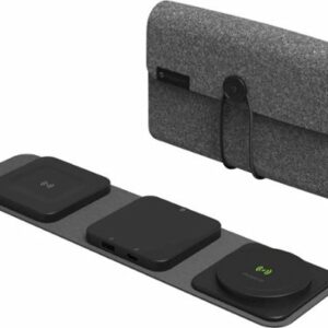 mophie - snap+ 15W multi-device travel charger with MagSafe Compatibility - Black