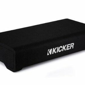 KICKER - CompRT Down-Firing 12” Dual-Voice-Coil 2-Ohm Loaded Subwoofer Enclosure - Black