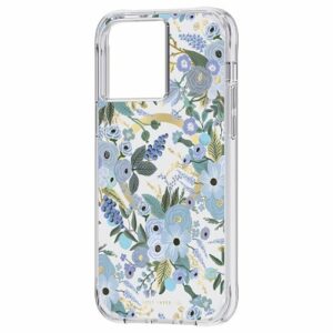 Rifle Paper - Antimicrobial Hardshell Case with MagSafe for Apple iPhone 14 Pro Max - Garden Party Blue