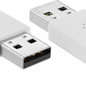 Best Buy essentials™ - Female USB-C to Male USB Adapter (2-Pack) - White