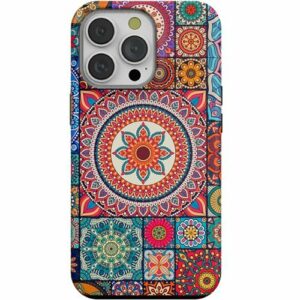 ArtsCase - StrongFit Designers Case for Apple iPhone 14 Pro Max - Orange Different types of mandalas