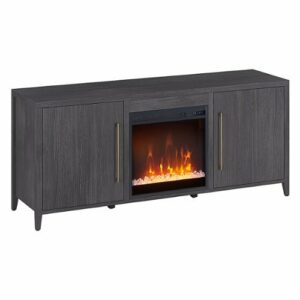 Camden&Wells - Jasper Crystal Fireplace TV Stand for Most TVs up to 65" - Charcoal Gray