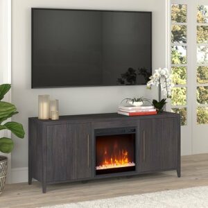 Camden&Wells - Jasper Crystal Fireplace TV Stand for Most TVs up to 65" - Charcoal Gray