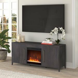 Camden&Wells - Jasper Crystal Fireplace TV Stand for Most TVs up to 65" - Charcoal Gray