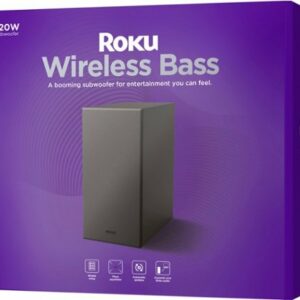 5.25" Wireless Bass Subwoofer for Roku Streambar, Roku Streambar Pro, and Roku TV with Roku Wireless Speakers - Black