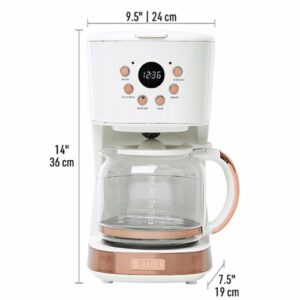 Haden - 12-Cup Coffee Maker - Ivory/Copper