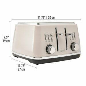 Haden - Cotswold 4 Slice Toaster - Putty and Chrome