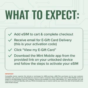 Mint Mobile - 3-Month 15GB eSIM Prepaid Plan (Instant Delivery) [Digital]