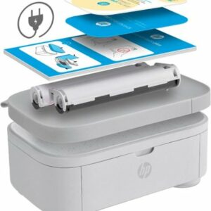 HP - Sprocket Studio Plus WiFi Photo Printer, Compatible with iOS and Android - White