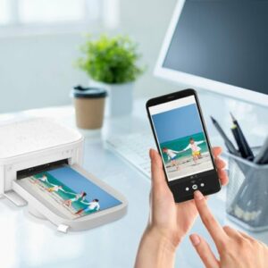 HP - Sprocket Studio Plus WiFi Photo Printer, Compatible with iOS and Android - White