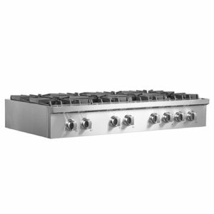 Forno Appliances - Cossato 48" Built-In Gas Cooktop with 8 Sealed Burners and LP Conversion Kit - Stainless Steel