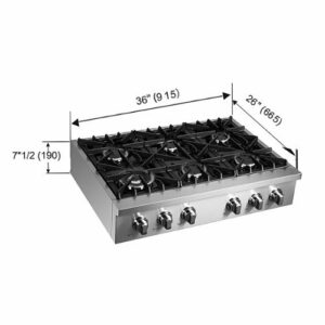 Forno Appliances - Cossato 36" Built-In Gas Cooktop with 6 Sealed Burners and LP Conversion Kit - Stainless Steel