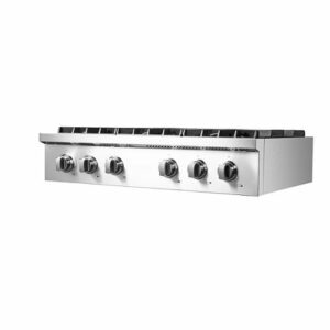 Forno Appliances - Cossato 36" Built-In Gas Cooktop with 6 Sealed Burners and LP Conversion Kit - Stainless Steel