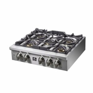 Forno Appliances - Spezia 30" Built-In Gas Cooktop with 5 Sealed Brass Burners and LP Conversion Kit - Stainless Steel