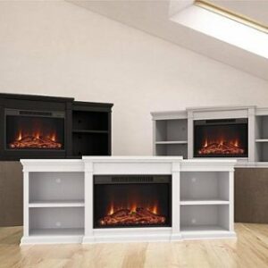 Ameriwood Home - Manchester Electric Fireplace TV Stand - White