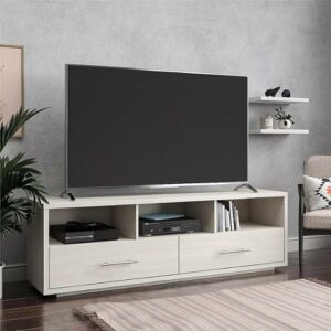 Ameriwood Home - Clark TV Stand for TVs up to 70" - Ivory Oak