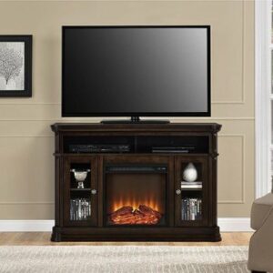 Ameriwood Home - Brooklyn Electric Fireplace TV Console - Espresso