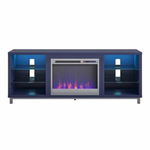 Ameriwood Home - Lumina Deluxe Fireplace TV Stand (70") - Navy