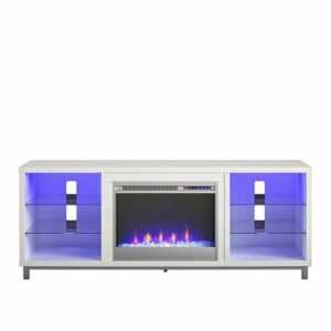 Ameriwood Home - Lumina Fireplace TV Stand for TVs up to 70" - White