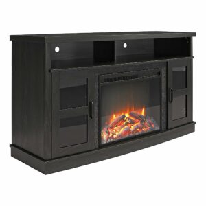 Ameriwood Home - Barrow Creek Fireplace Console - Black Oak