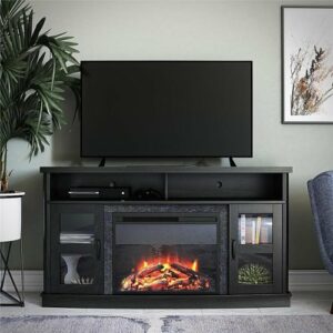 Ameriwood Home - Barrow Creek Fireplace Console - Black Oak